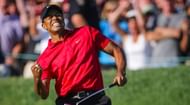 Tiger Woods celebrating his 2008 US Open win